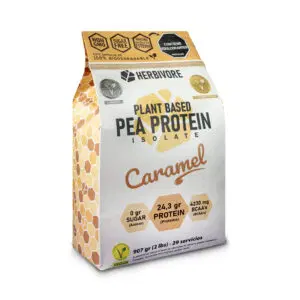 Proteína aislada de arveja herbivore protein sabor caramelo