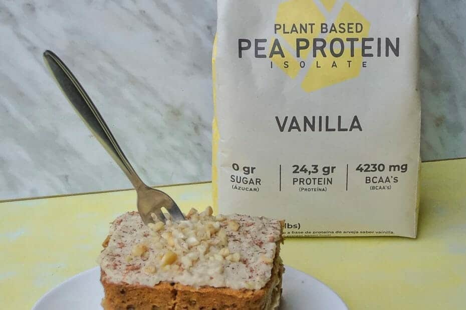 Carrot cake alto en proteína