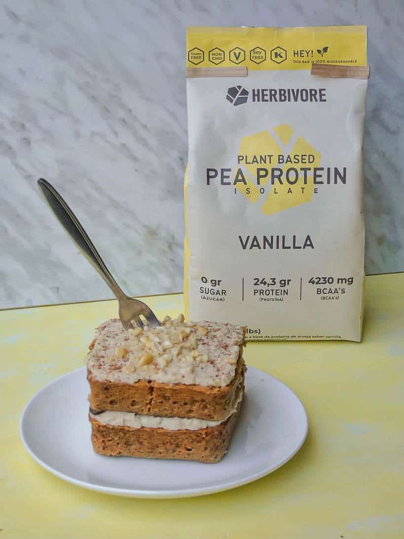 Carrot cake alto en proteína