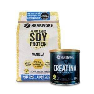 Combo de creatina + proteína de soya veganuary 2025