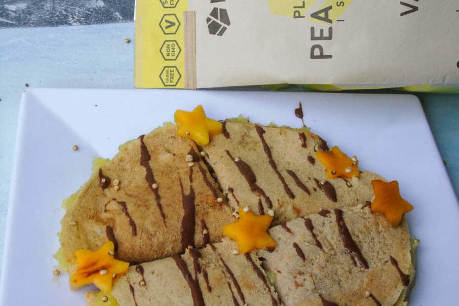 Crepes de vainilla harina de almendras y proteína