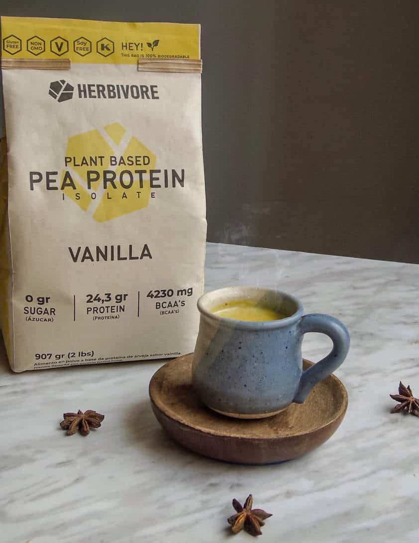 Golden milk alta en proteína