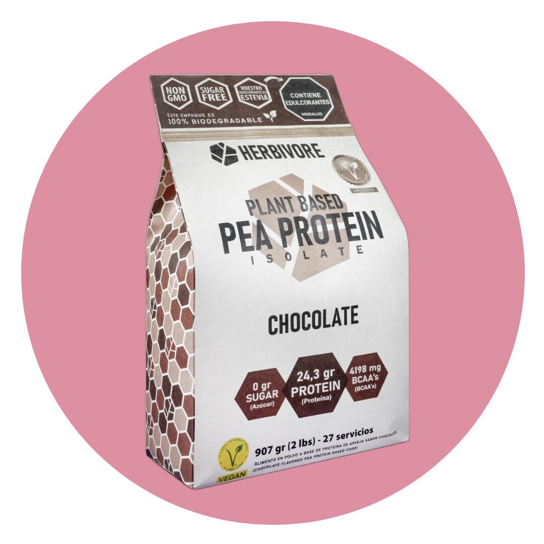 ProteĆna aislada de arveja herbivore protein sabor chocolate
