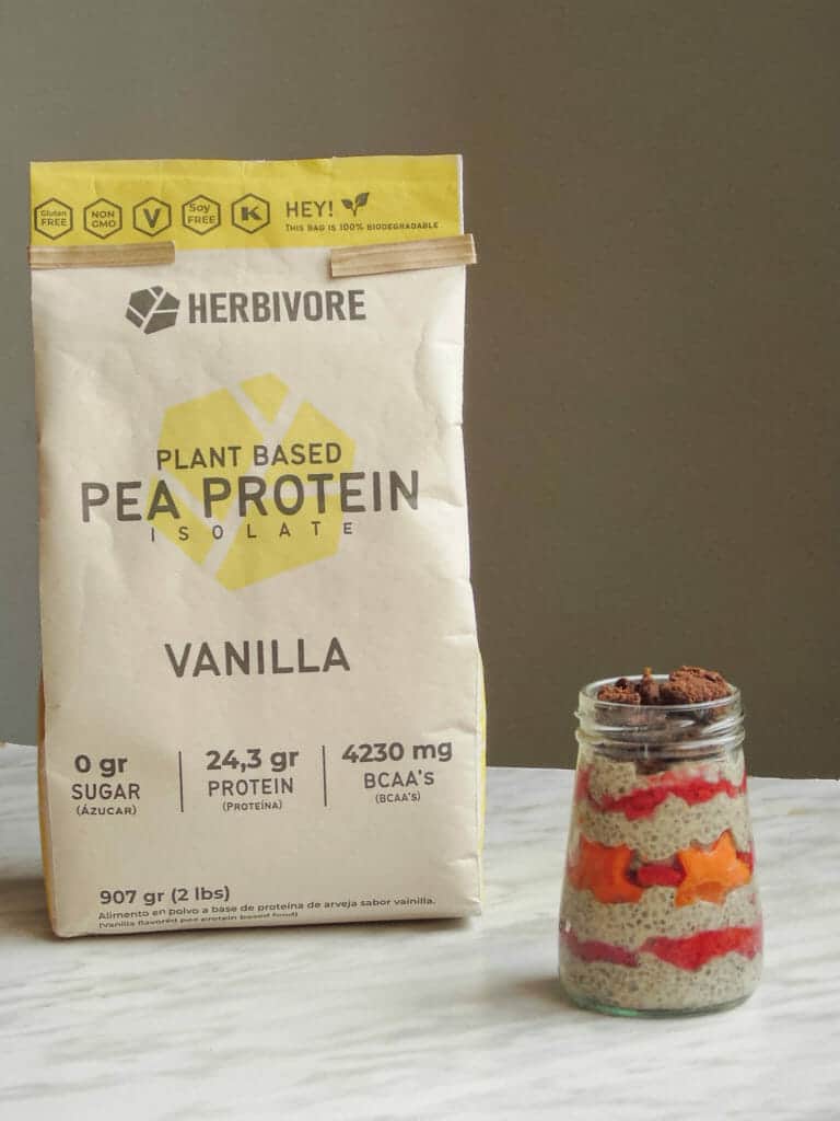 Pudding de chía alto en proteína