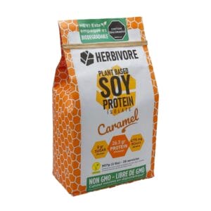 Proteína aislada de soya herbivore protein sabor caramelo