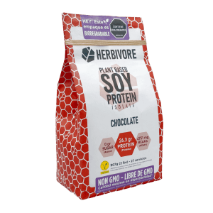 Proteína aislada de soya herbivore protein sabor caramelo