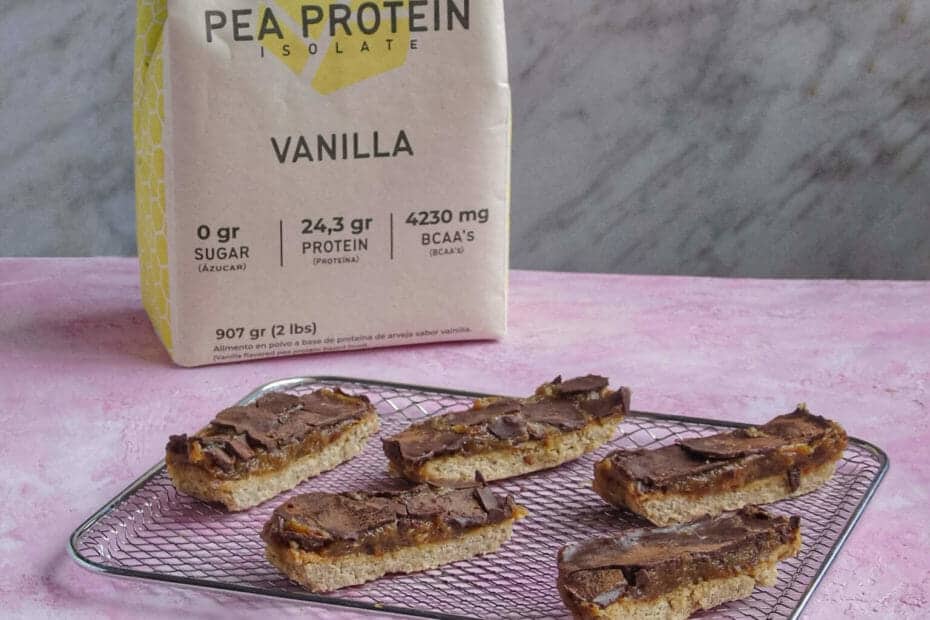 Millionaire's bar - barritas de caramelo altas en proteína
