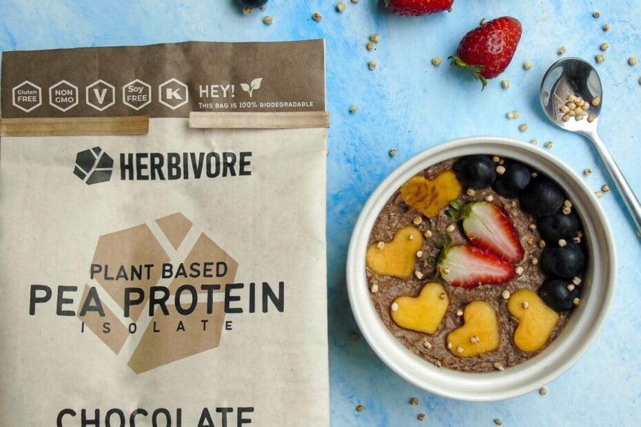 Porridge de avena sabor pan de banano y chocolate, alto en proteína