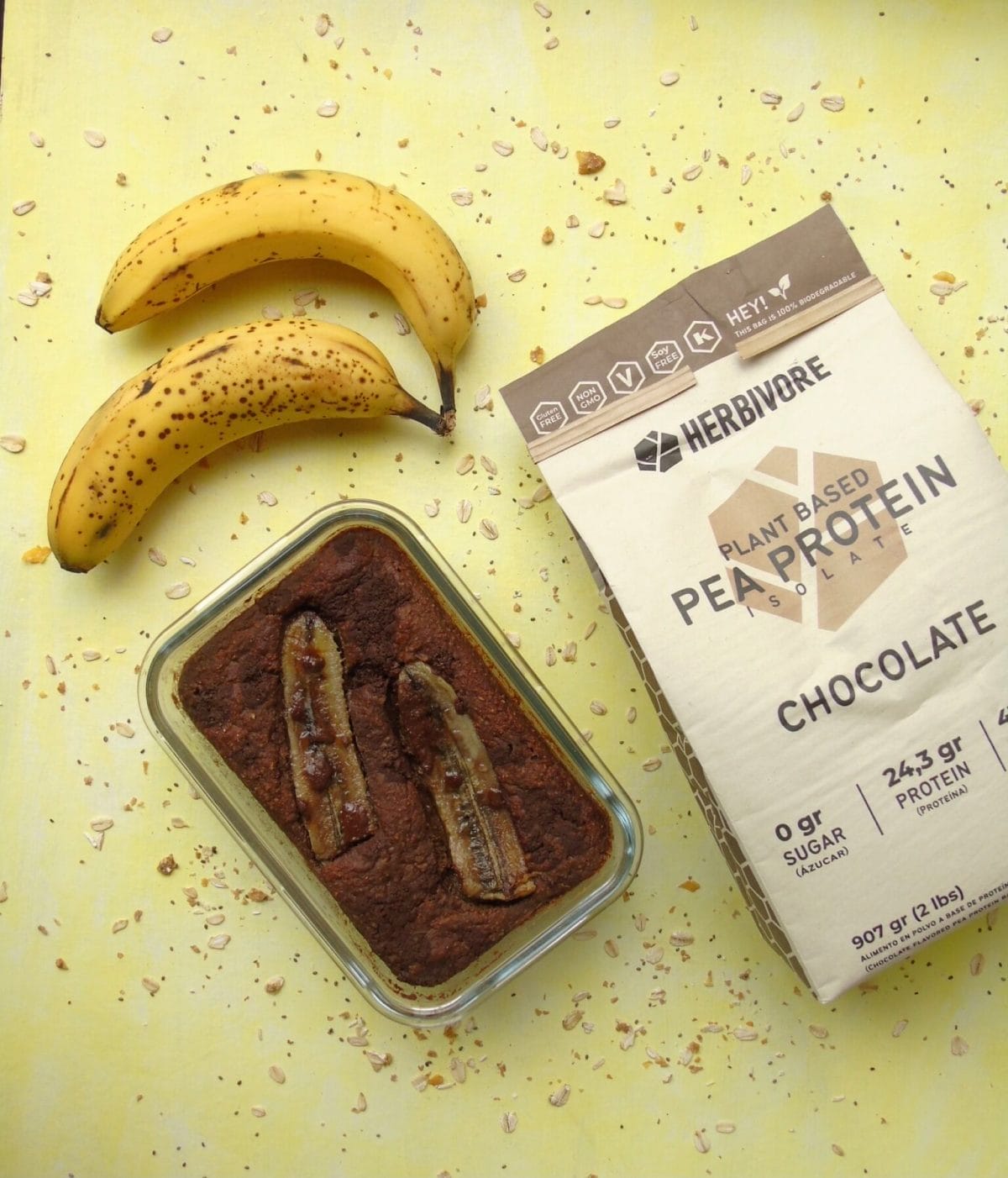 Pan de banano Pan de banano y chocolate alto en proteína