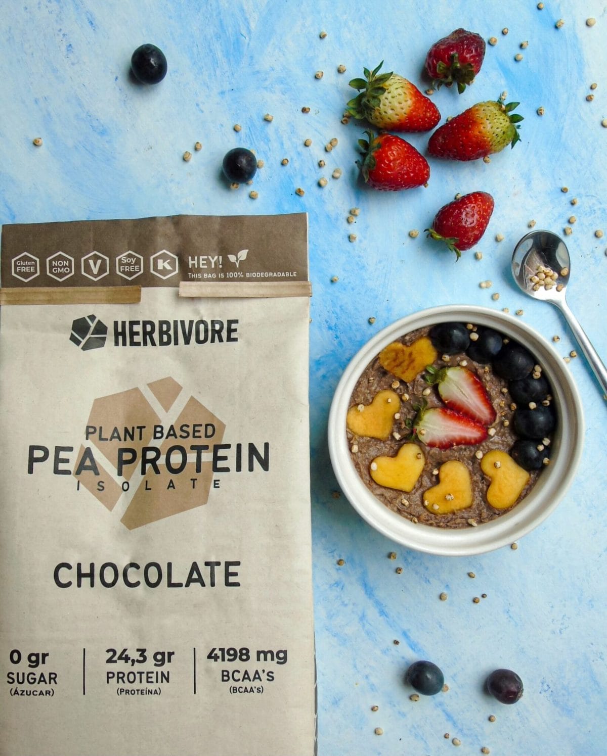 Porridge de avena sabor pan de banano y chocolate Porridge de avena sabor pan de banano y chocolate, alto en proteína