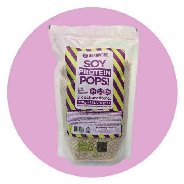 Soy pops - pops crocantes de proteína aislada de soya herbivore non-gmo